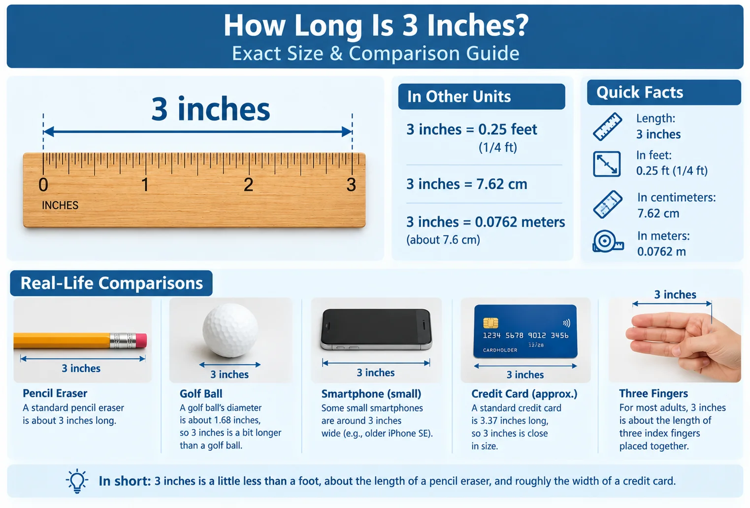 How Long Is 3 Inches