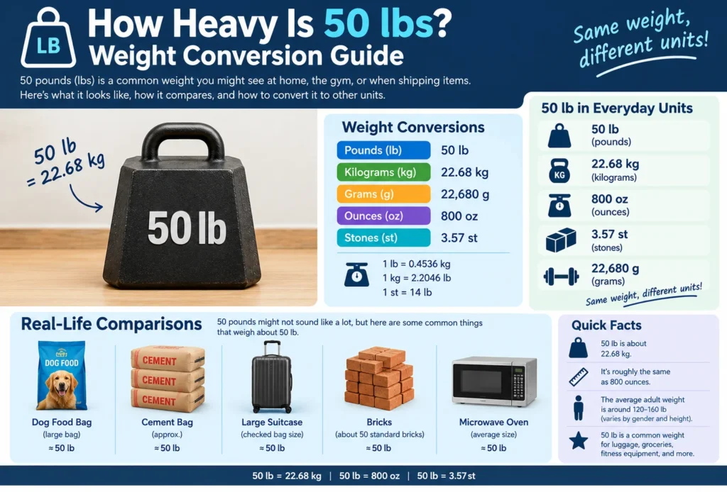 how heavy 50 lbs