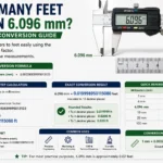 how many feet are in 6.096 mm