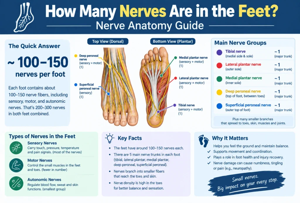 How Many Nerves Are in the Feet