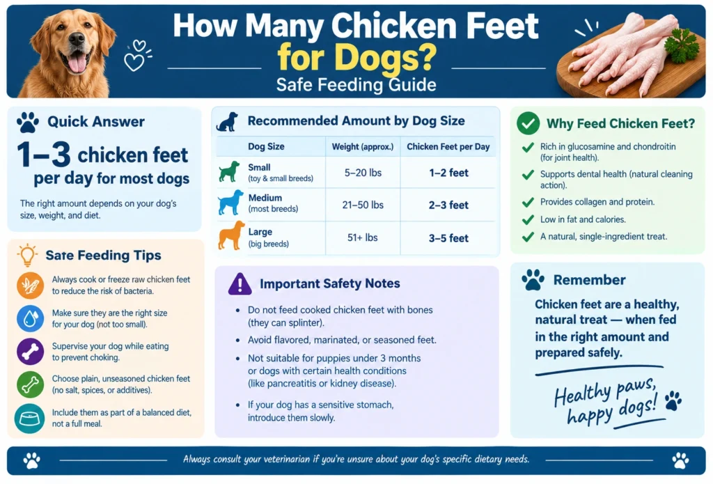 how many chicken feet for dogs