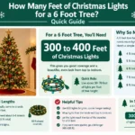 how many feet of christmas lights for 6 foot tree