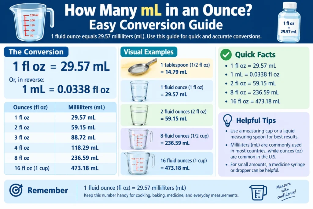 how many ml in an oz