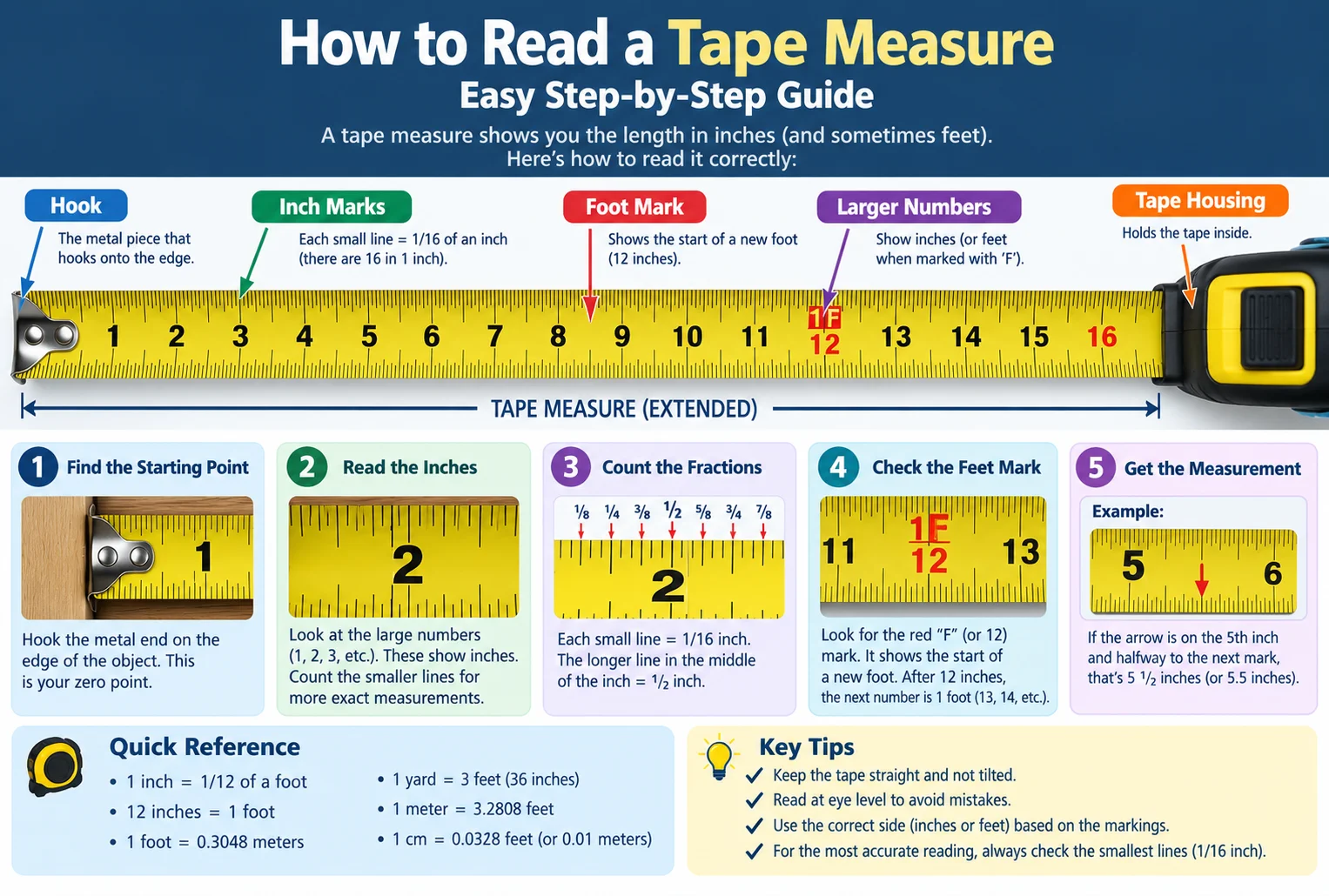 how to read a tape measure