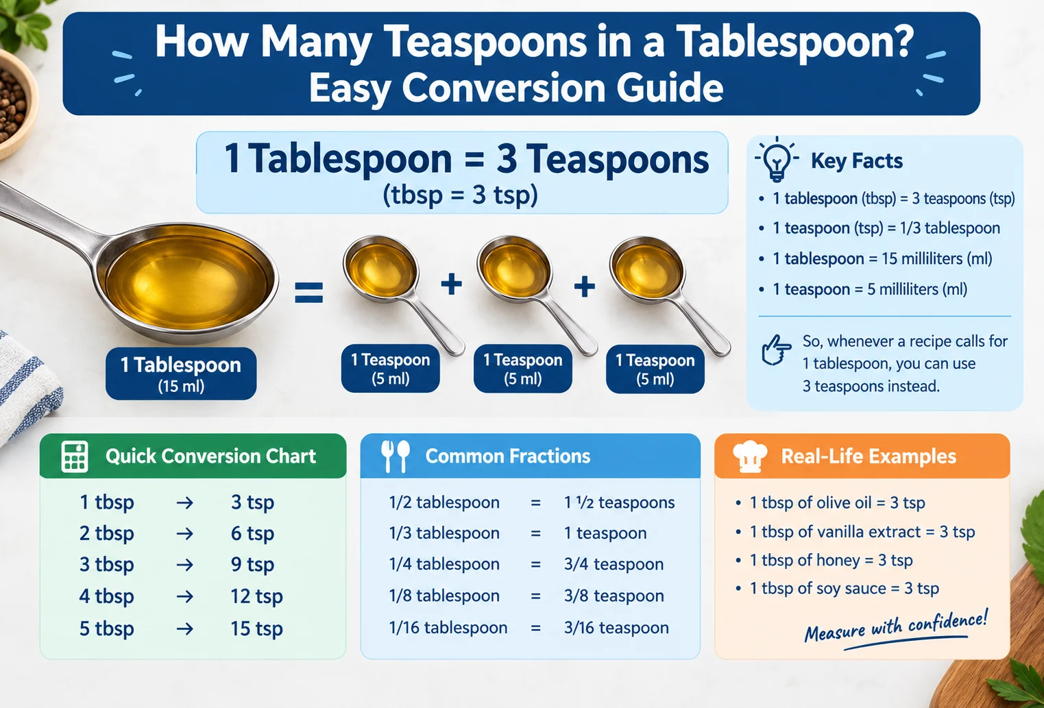 how many teaspoons in a tablespoon
